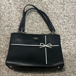 Kate Spade Black and White Bow Shoulder Bag